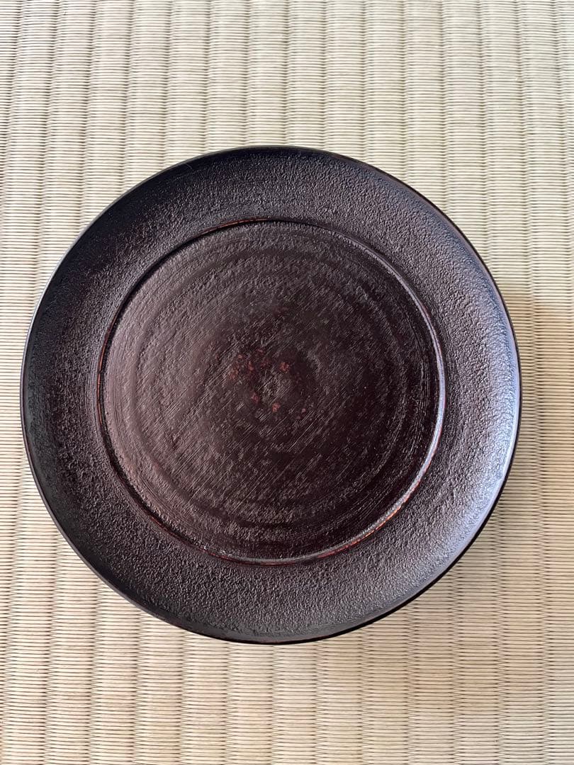 赤木明登　黒茶の小皿　輪島塗り