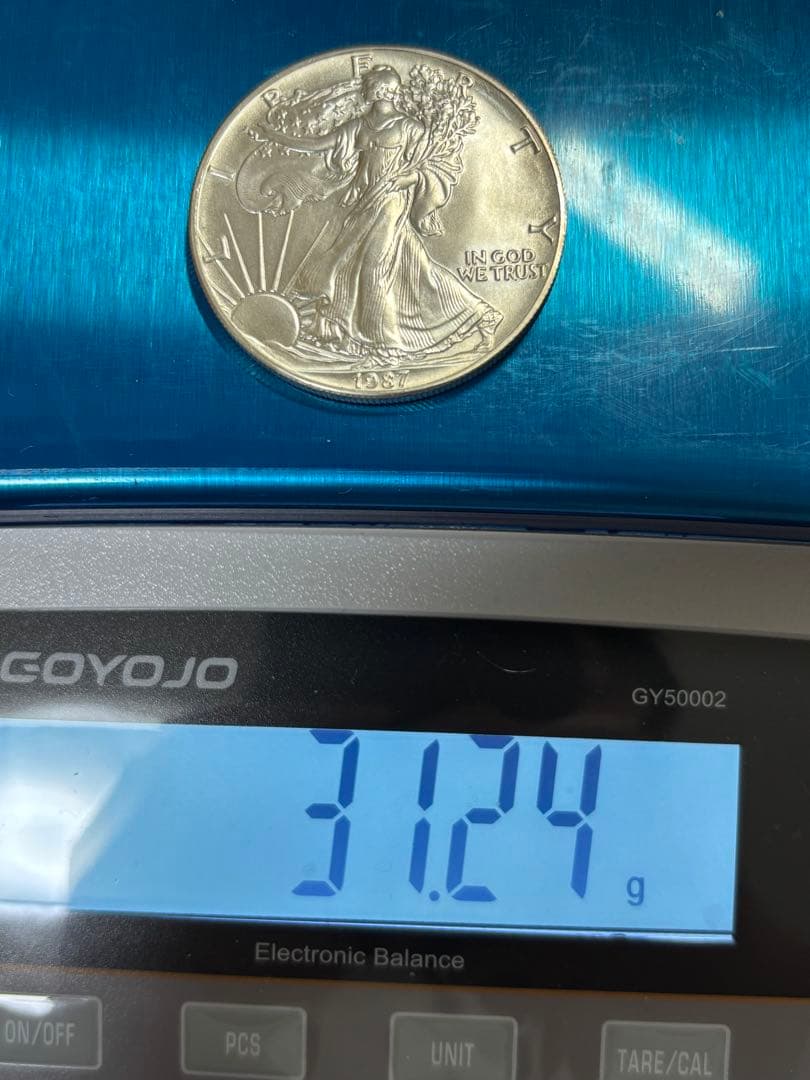 イーグル銀貨　1987年　アメリカ合衆国造幣局発行　1オンス銀貨　純銀31.1g