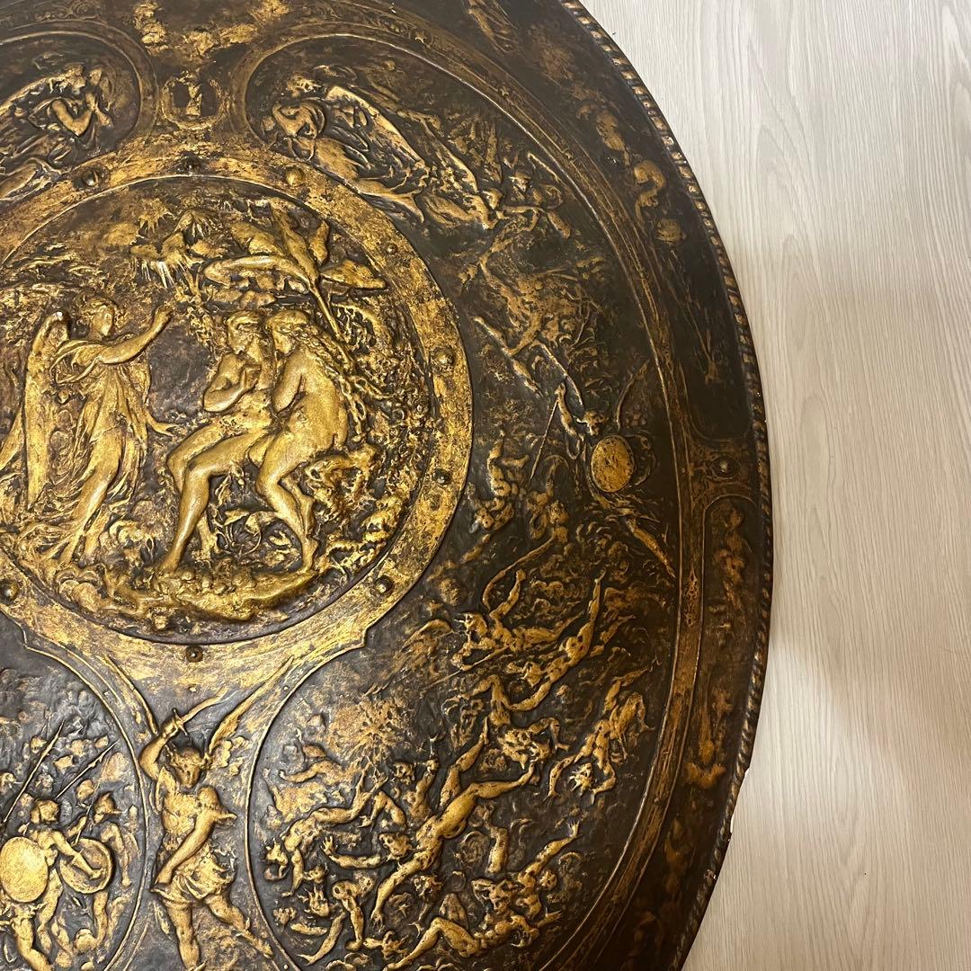 稀少フランスアンティーク、失楽園・聖戦、特大レリーフ、エンジェル　聖母マリア