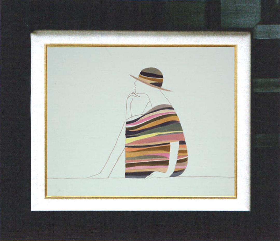 油絵 菅家令子 絵 絵画 インテリア F3-041214 人物　女性