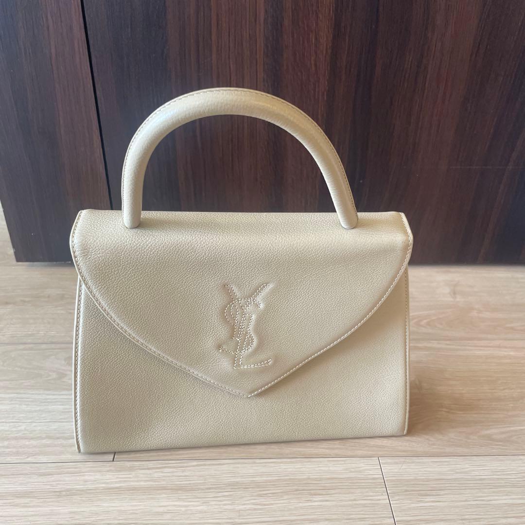 イヴ・サンローラン　ハンドバッグベージュ