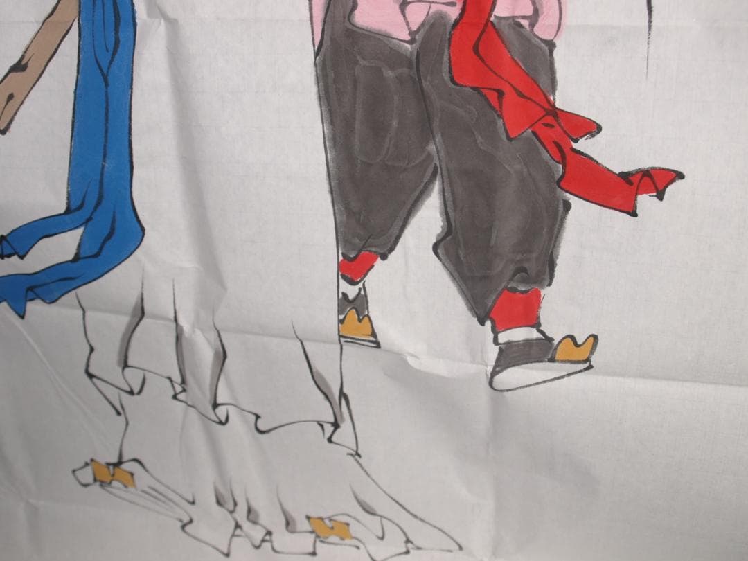 中国　範曽作　人物図　激安骨董品　肉筆保証 DE078C12-3