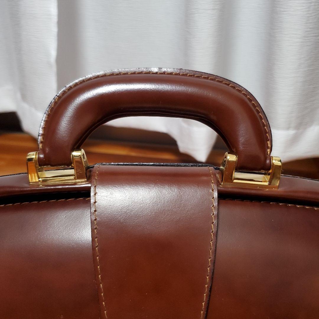 中*雄様 【美品/イタリア製】ダレスバック 大容量 レザー 本革