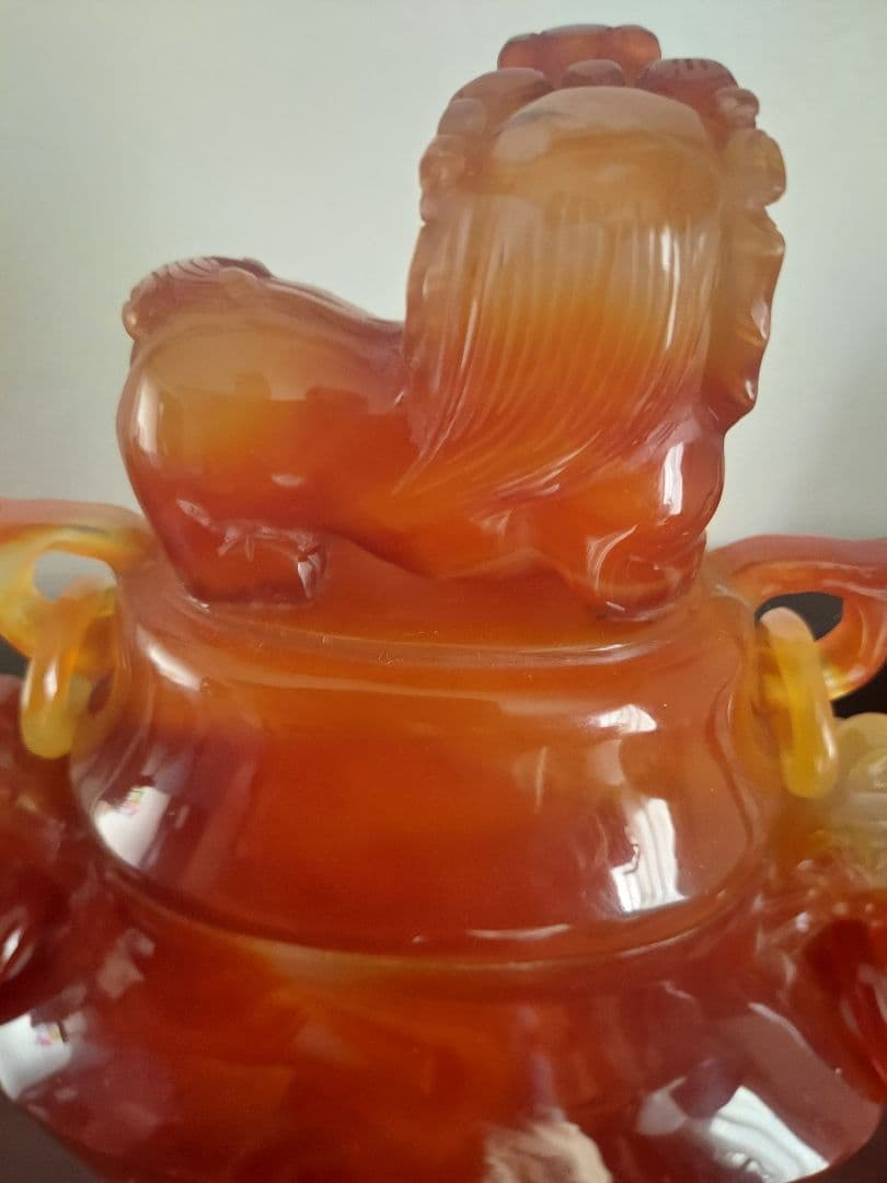 年末セール　瑪瑙　メノウ　赤瑪瑙　共箱　希少　貴重