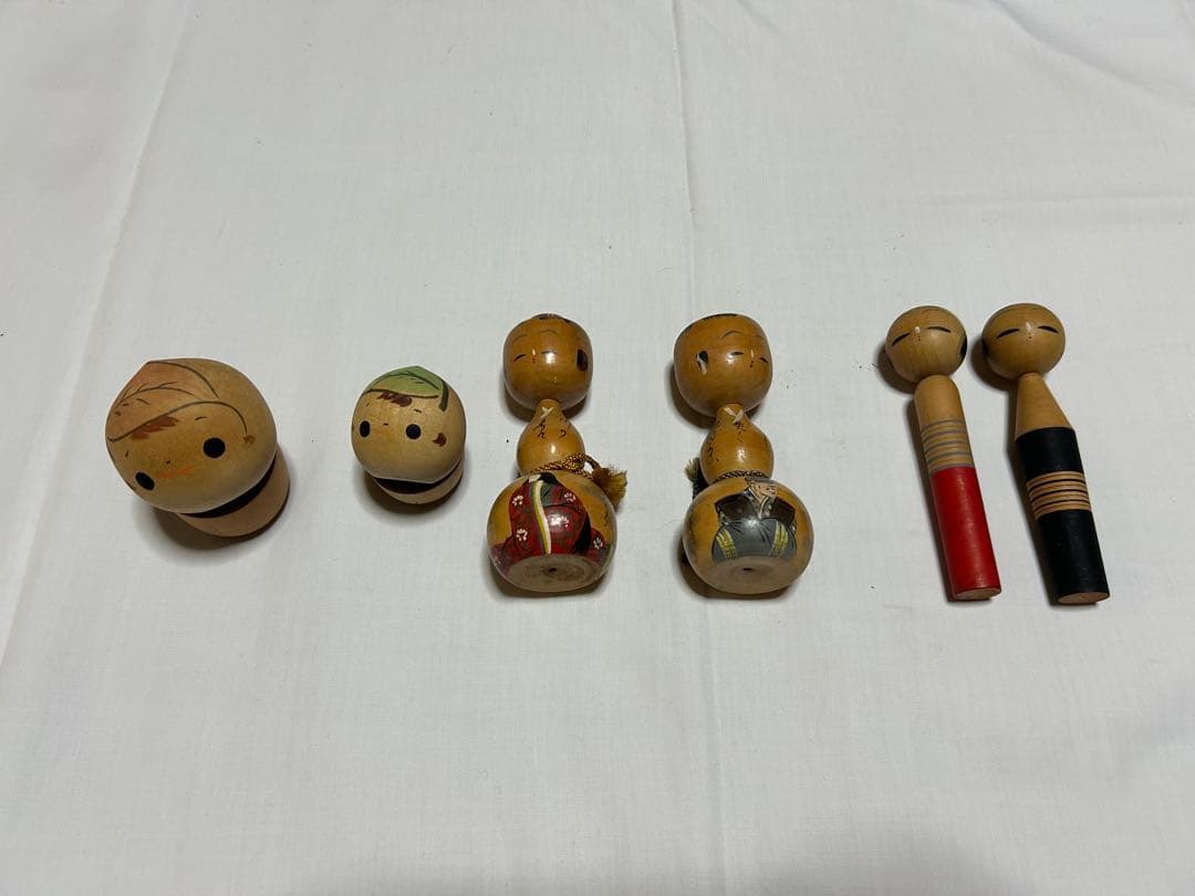 伝統的な木製こけし人形コレクション　まとめ売り