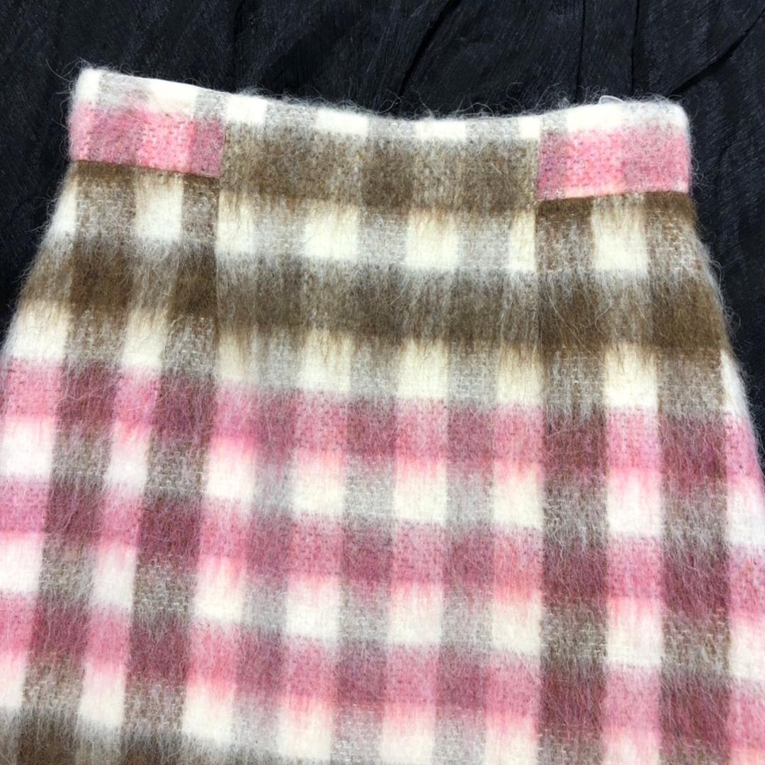【未使用】ANAYI アナイのチェックウールスカート34