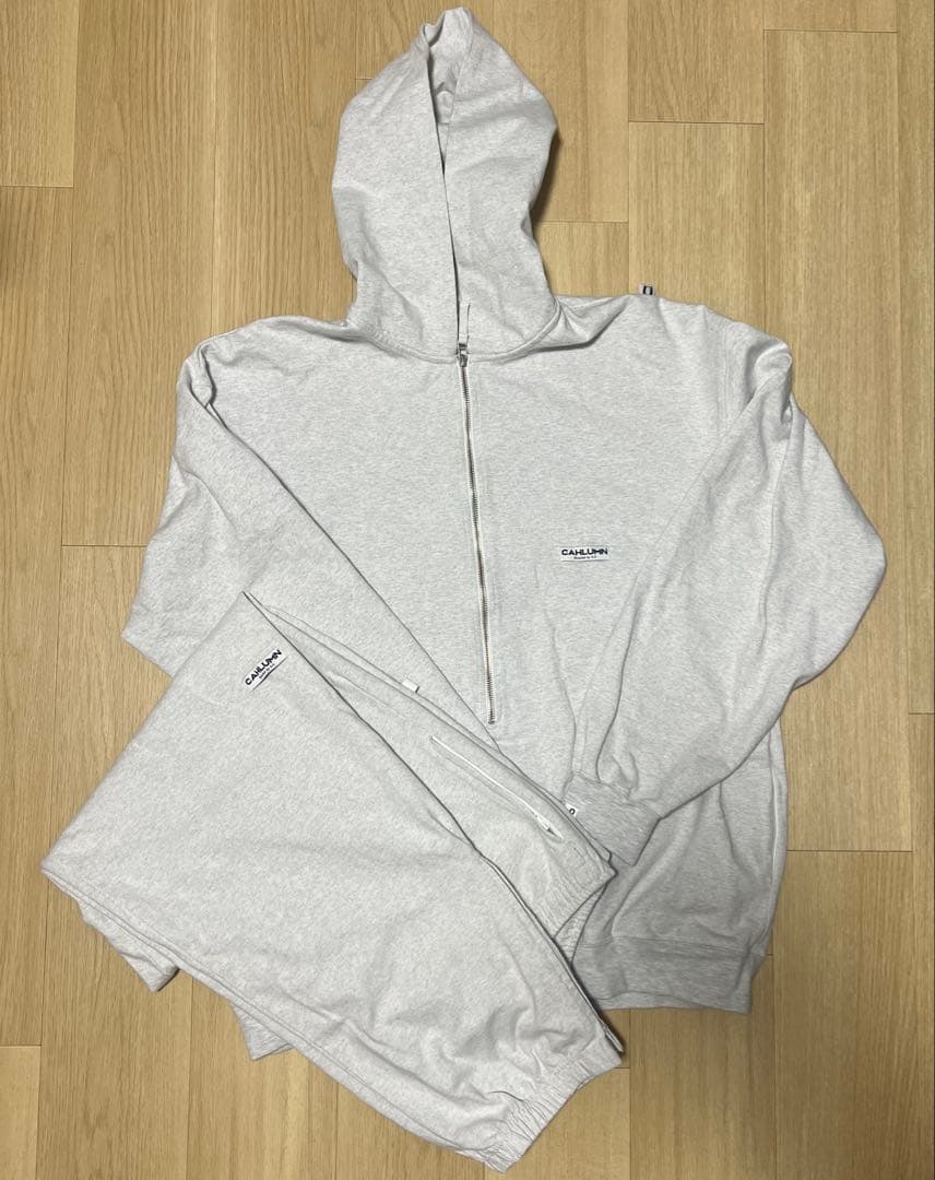 ⭐︎2XLライトグレー　カウラム　ハーフジップアップ　セットアップ