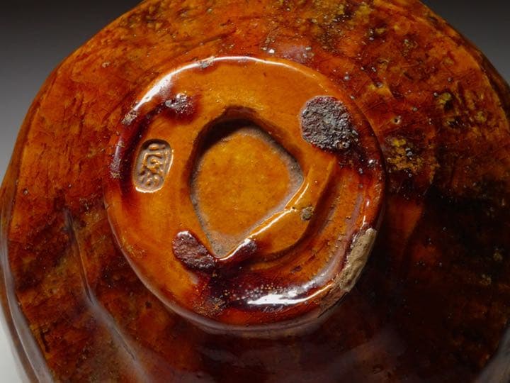 江戸時代後期の茶陶作品 京都・嵐山 嵯峨焼 楽焼茶碗 時代箱付 茶道具