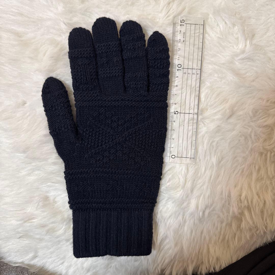 【新品・未使用】HERMÈS ネイビー 手袋