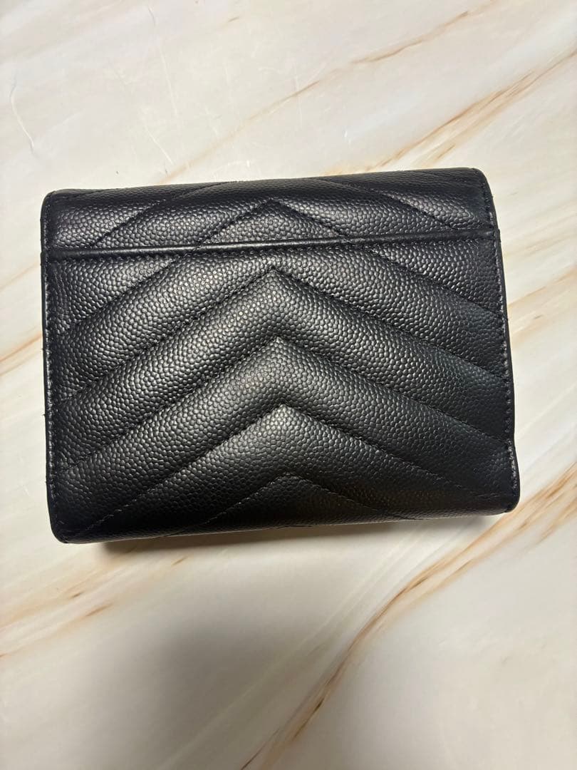 SAINT LAURENT ブラック 三つ折り財布
