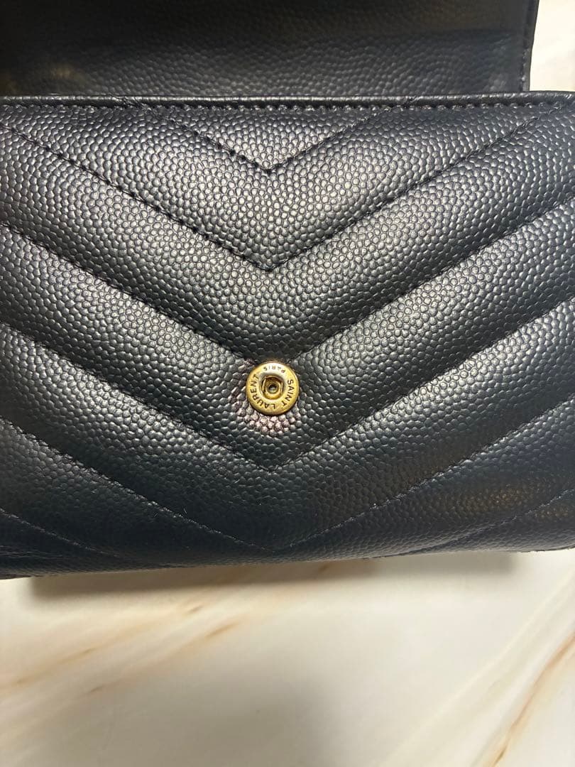 SAINT LAURENT ブラック 三つ折り財布