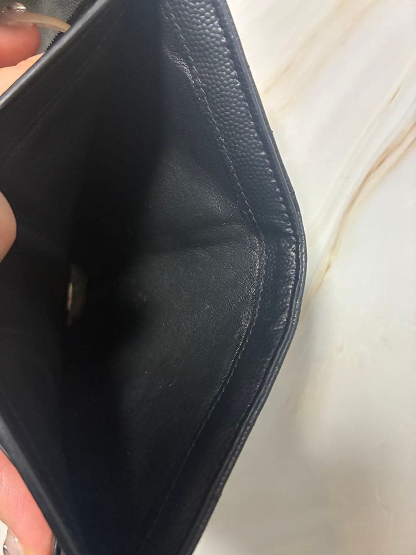 SAINT LAURENT ブラック 三つ折り財布