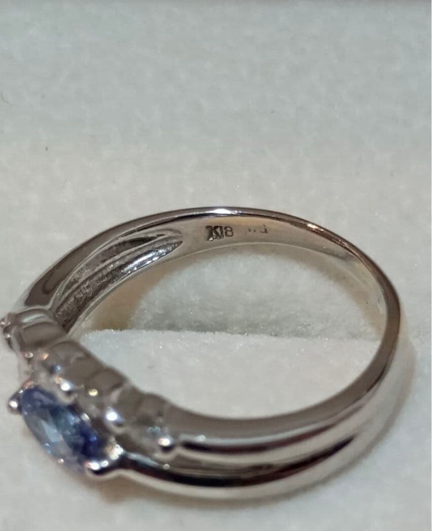 n*o様 タンザナイト ダイヤモンド 2連風リング 、タンザナイトPt900 ピ