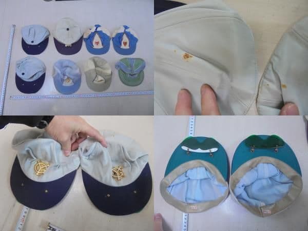 AKa6780　サングラス付子供用帽子　２個　子供用帽子　６個　セット　当時物