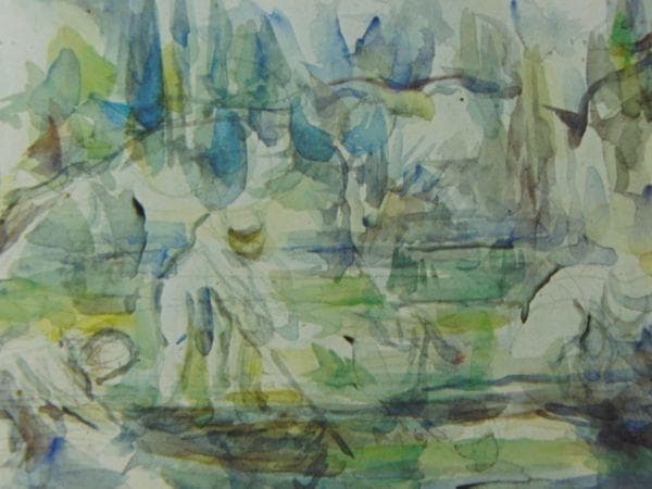 ポール・セザンヌ、【舟にて】、希少な画集画より、新品高級額・額装付、状態良好