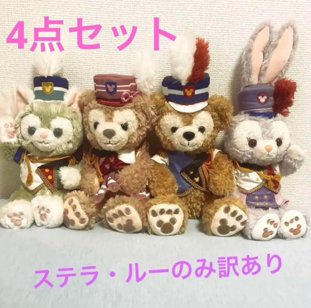 ディズニー ダッフィーマーチングファン ぬいぐるみ4点セット