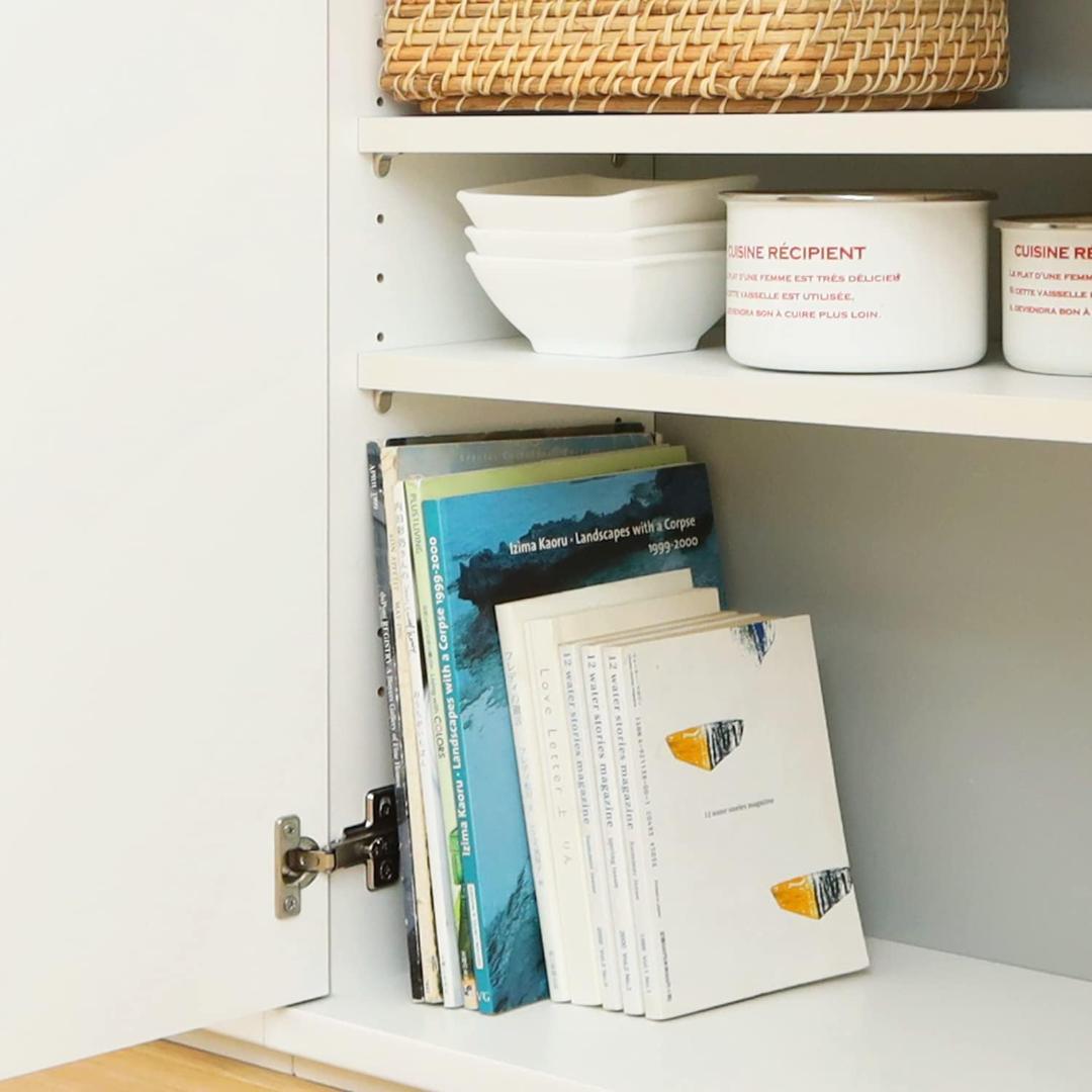 白井産業 カウンター下収納 ラック 扉タイプ ホワイト PTS-8560D