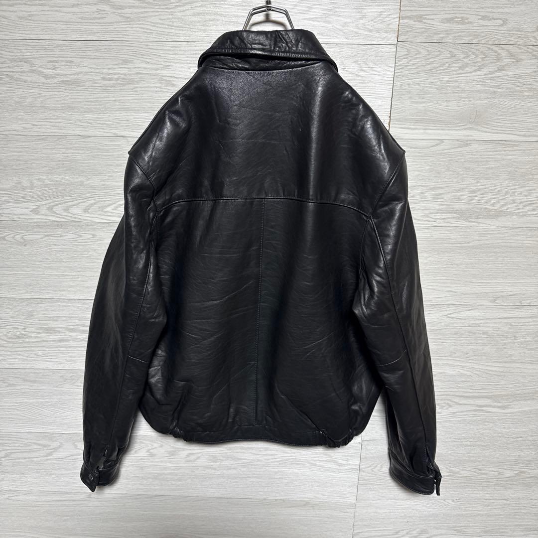 90s ARROW 本革 ショート丈 レザージャケット シングルライダース 黒