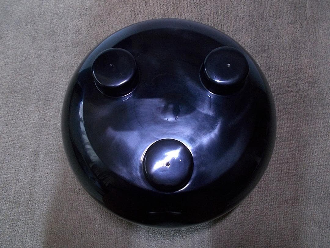 良品 茶道具 山本崇雲 真塗 眉風炉 土風炉 紙箱入り 送料込み