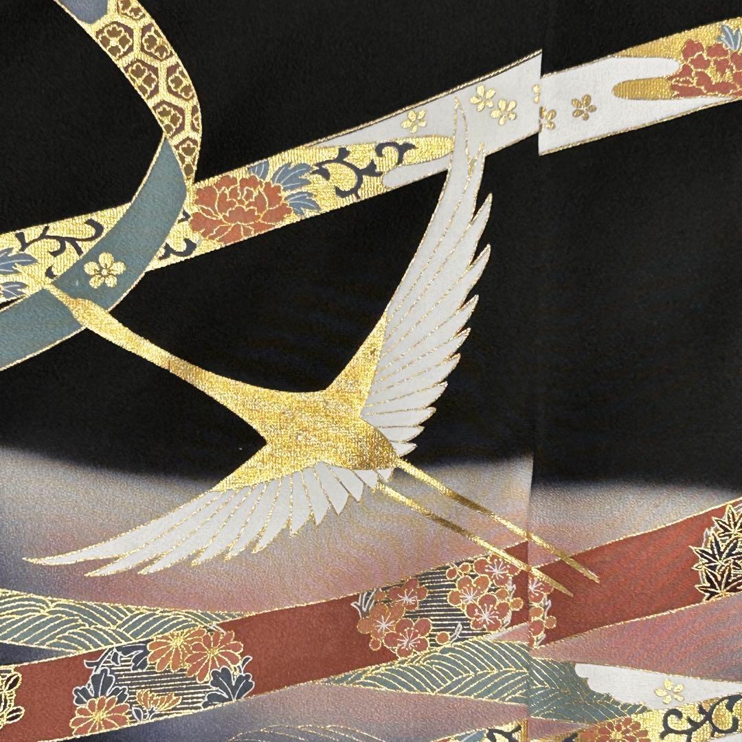 【654】友禅•金箔•金駒刺繍 黒留袖