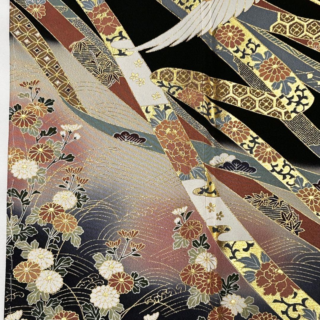 【654】友禅•金箔•金駒刺繍 黒留袖