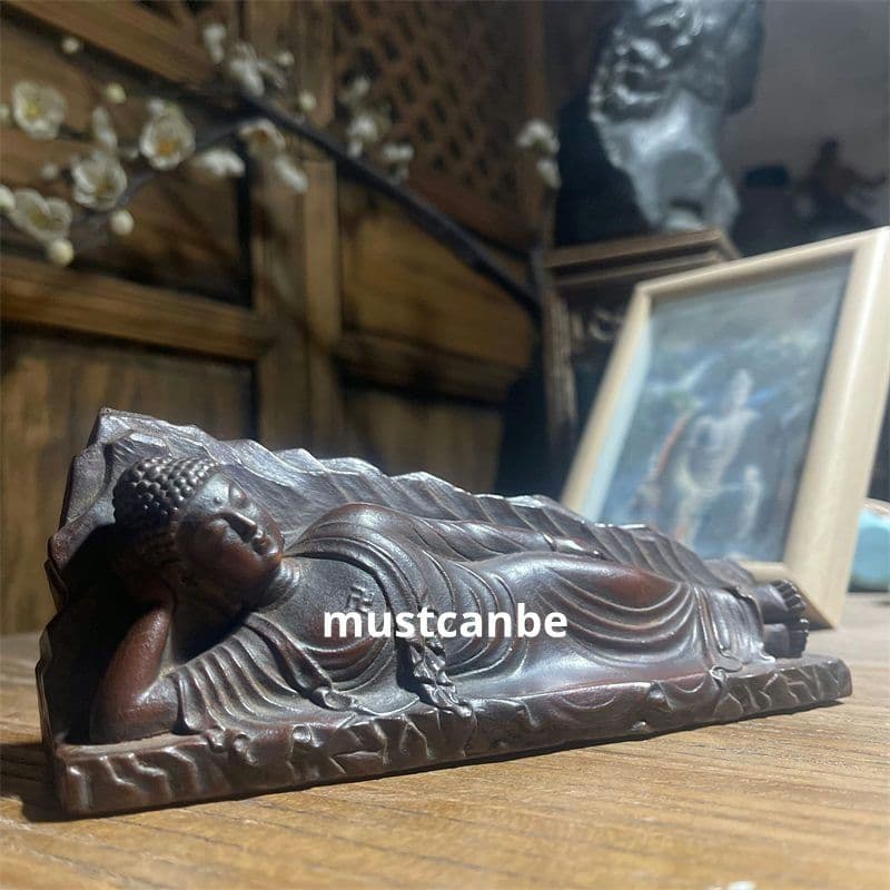 石像 仏像 釈迦牟尼仏寝像 玄関 茶室 書斎 禅意装飾品 工芸品 置物