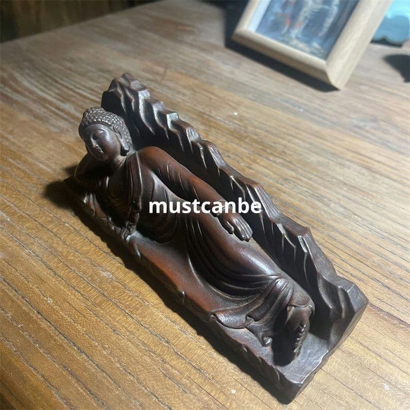 石像 仏像 釈迦牟尼仏寝像 玄関 茶室 書斎 禅意装飾品 工芸品 置物