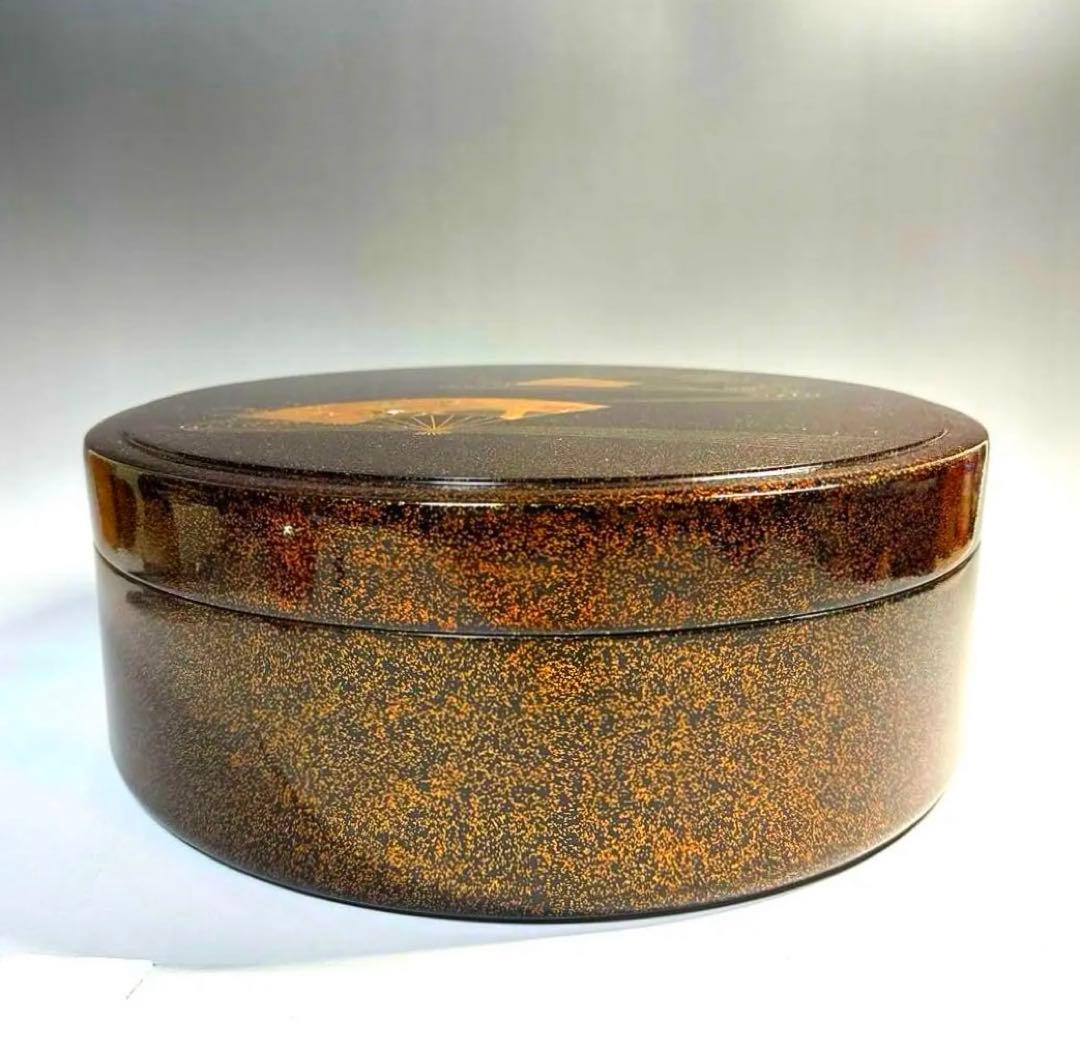 輪島塗　梨子地扇面蒔絵　茶櫃　参州 造 作家物