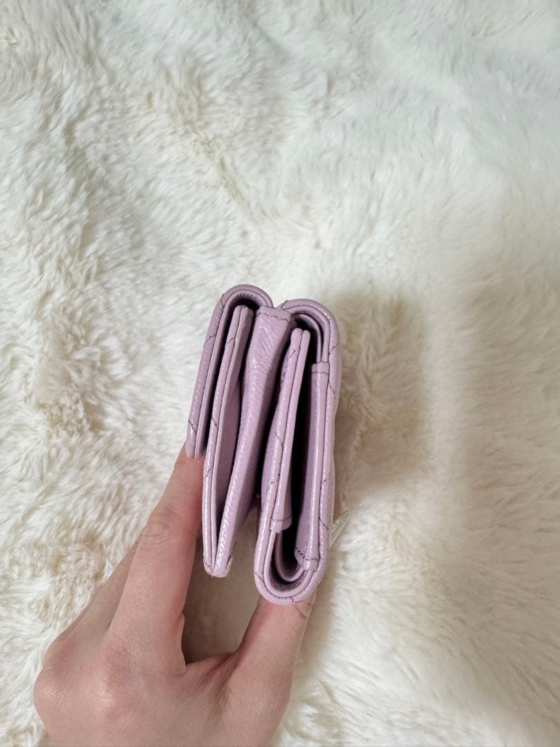 CHANEL ピンク 三つ折り財布