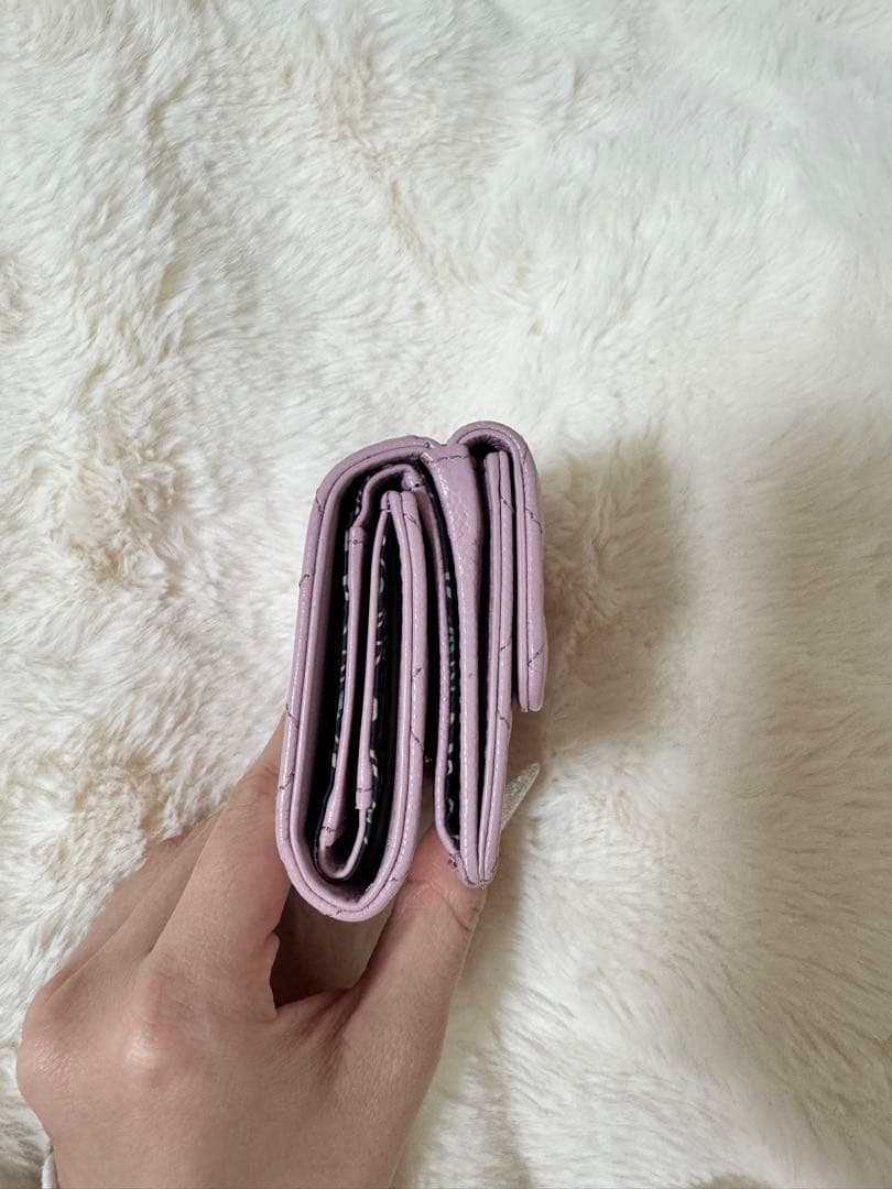 CHANEL ピンク 三つ折り財布