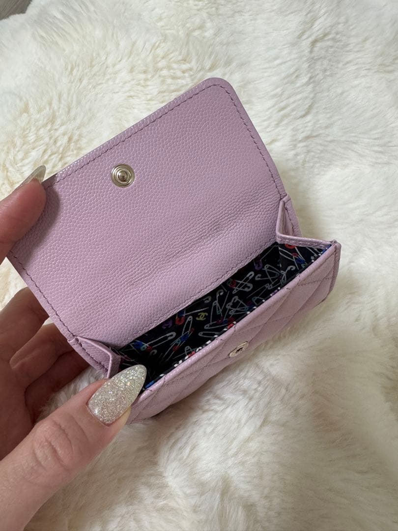 CHANEL ピンク 三つ折り財布