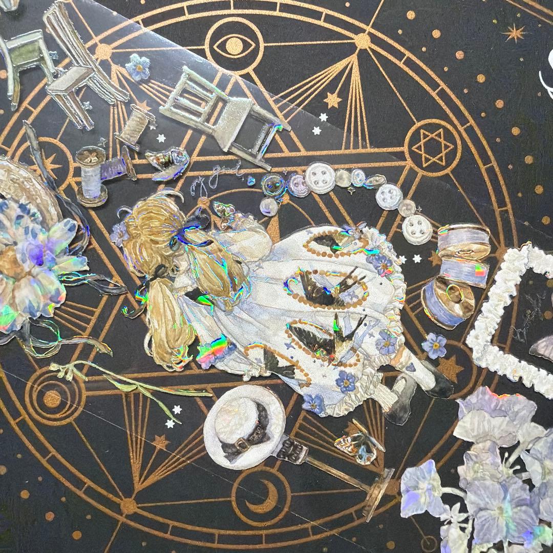 【8957】海外　マステ　中古巻　貝殻光マスキングテープ　残量多め　人物系