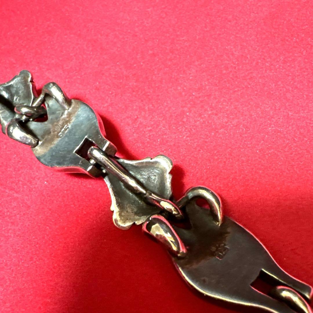 シルバー925 オニキス ブレスレット 90g vintage 重量級