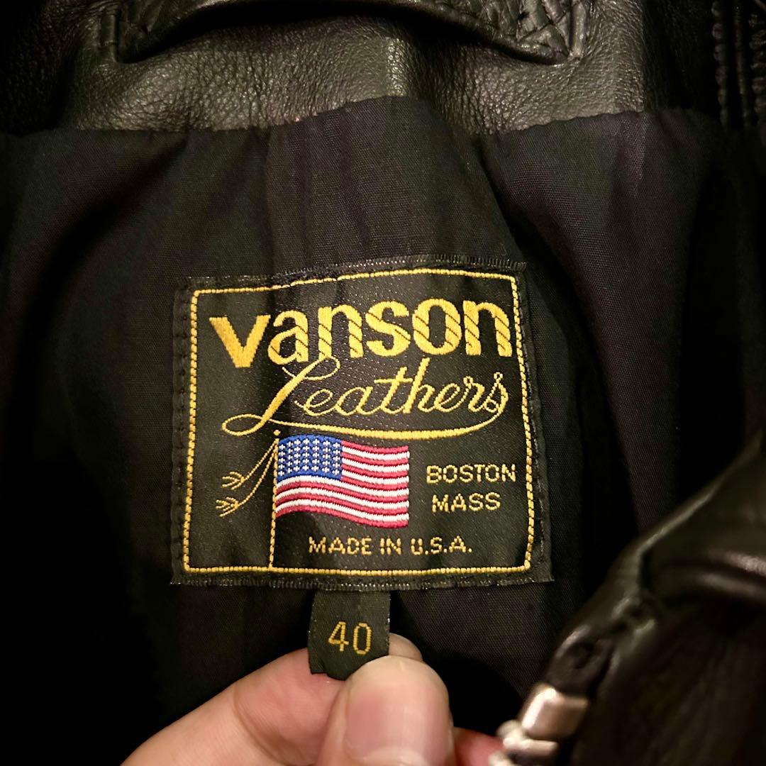 00s USA製 VANSON バンソン レザー ジャケット シングル