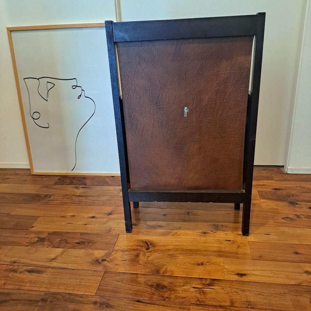 希少 オールドカリモク karimoku マガジンラック レトロ 雑誌 新聞