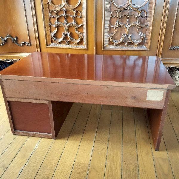 ヴィンテージ キリツ 起立木工 文机 木製 桜 天然杢 座机 座卓 作業台