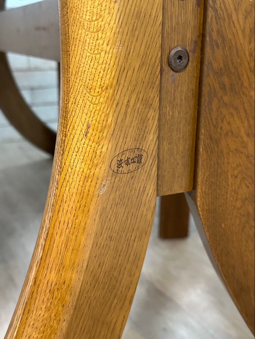 【東京都内23区配送無料】浜本工芸　定価35万ダイニングテーブル　＋チェア4脚