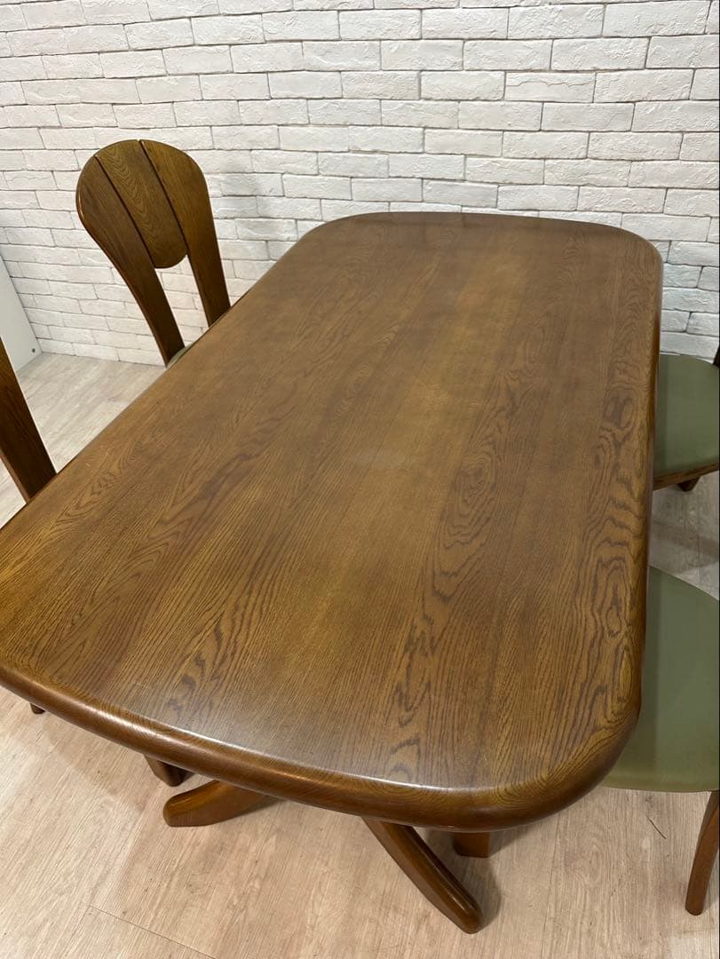 【東京都内23区配送無料】浜本工芸　定価35万ダイニングテーブル　＋チェア4脚