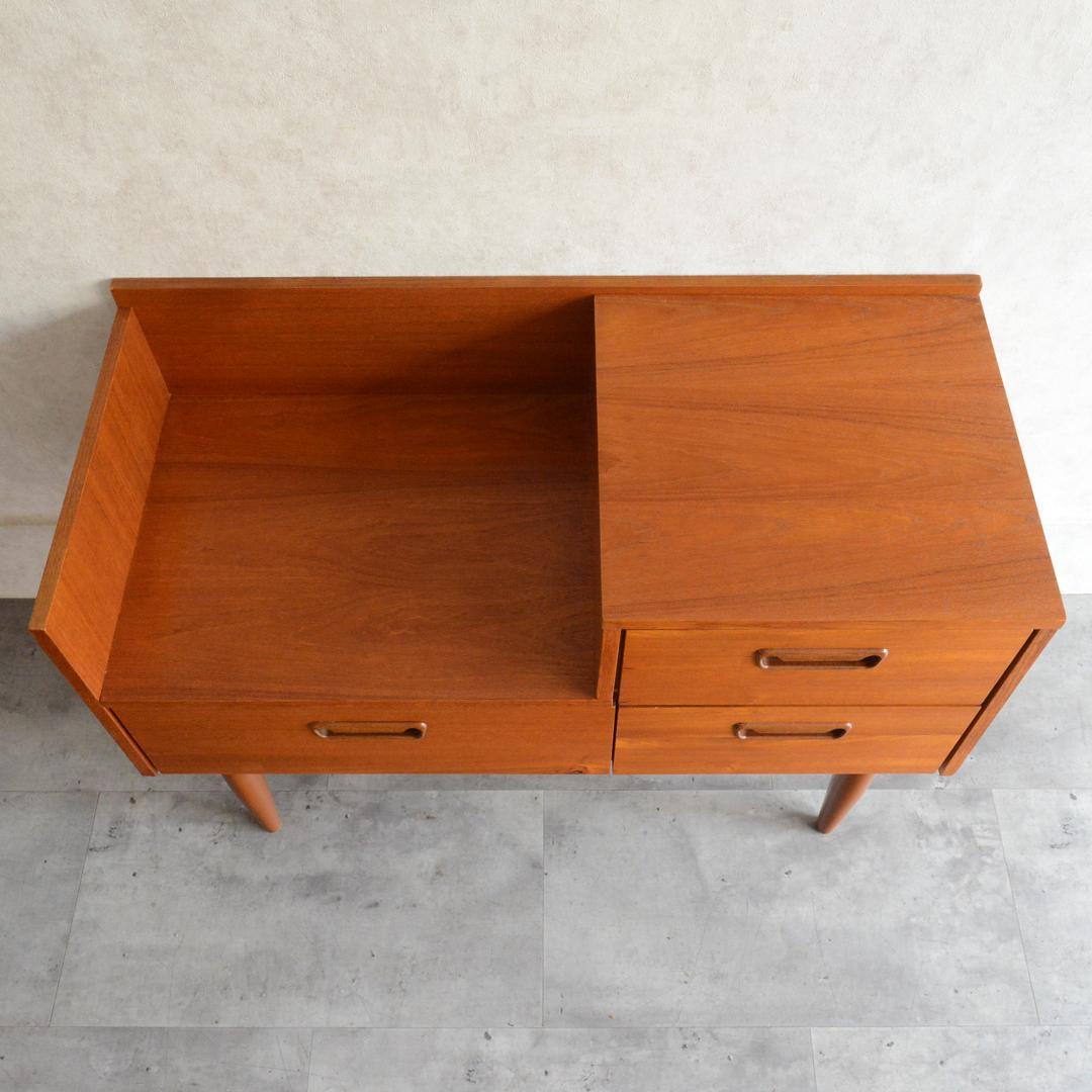 イギリスヴィンテージ チーク ドレッサー チェスト 鏡台 キャビネット