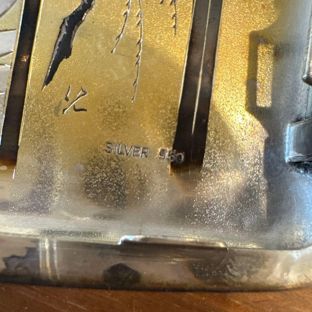 silver 950刻印　煙草入れ　シガレットケース　骨董古美術 光夫刀　春画