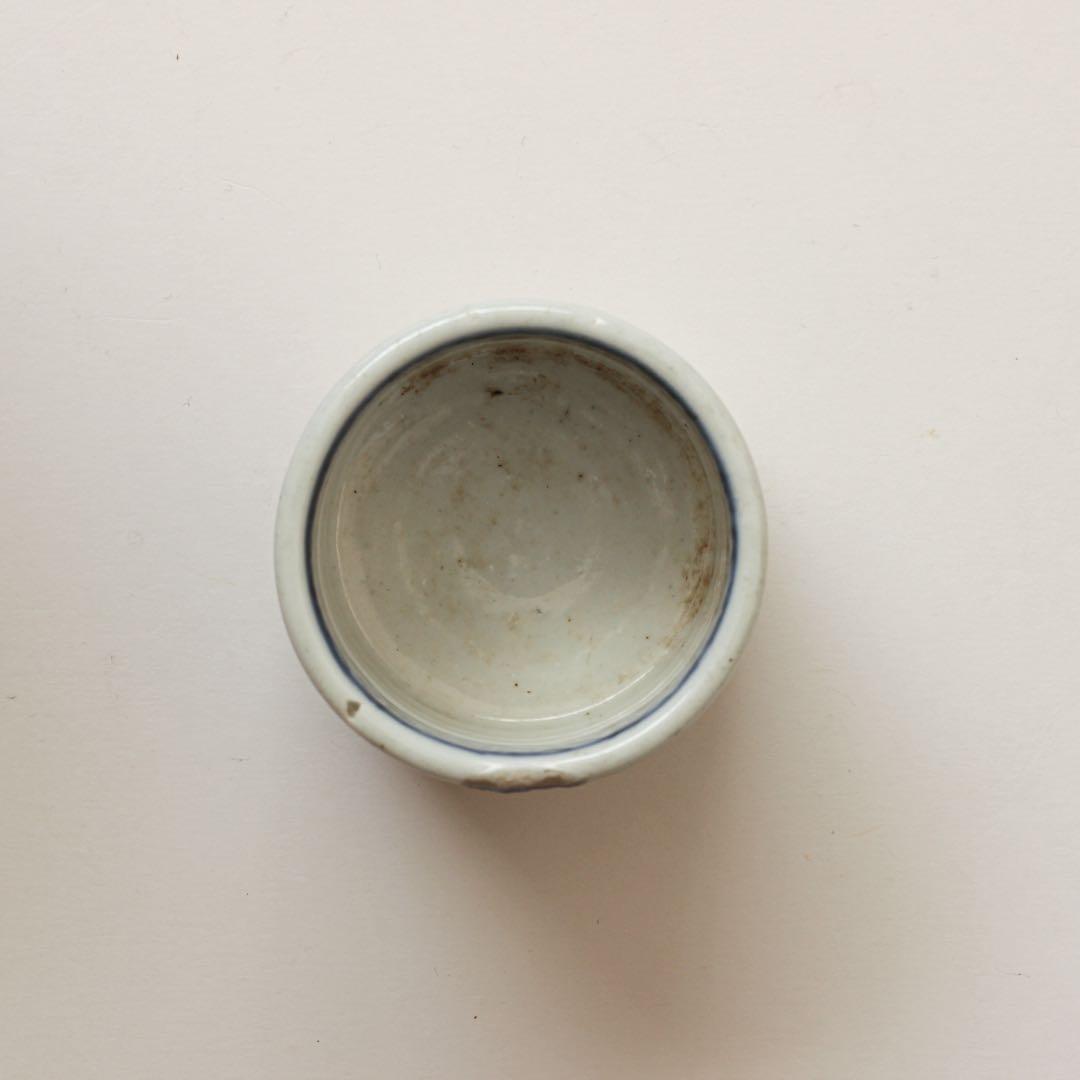 古伊万里　伊万里　江戸　中期　蛸唐草文　三足　香炉　染付