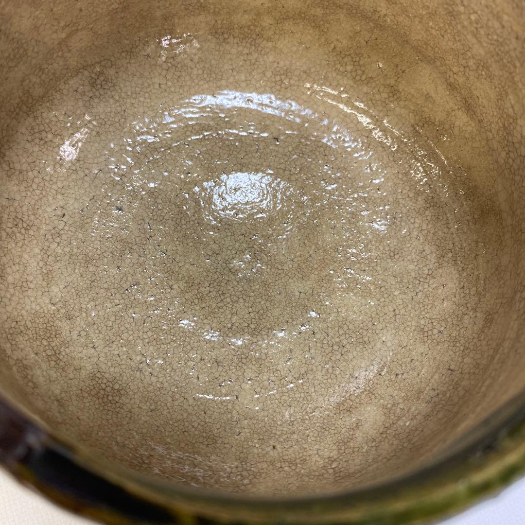 織部焼　松本鐡山　鉄山　茶碗　茶器　茶道具　1点