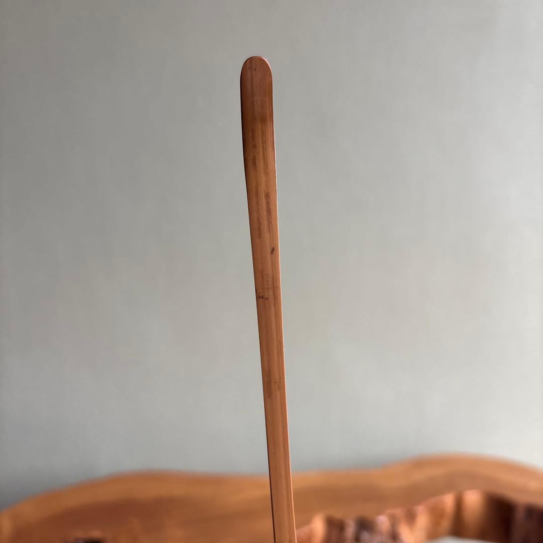 茶杓 銘「二人静」 黄梅院 小林太玄 大徳寺黄梅院茶席古材造 竹筒 木箱入り