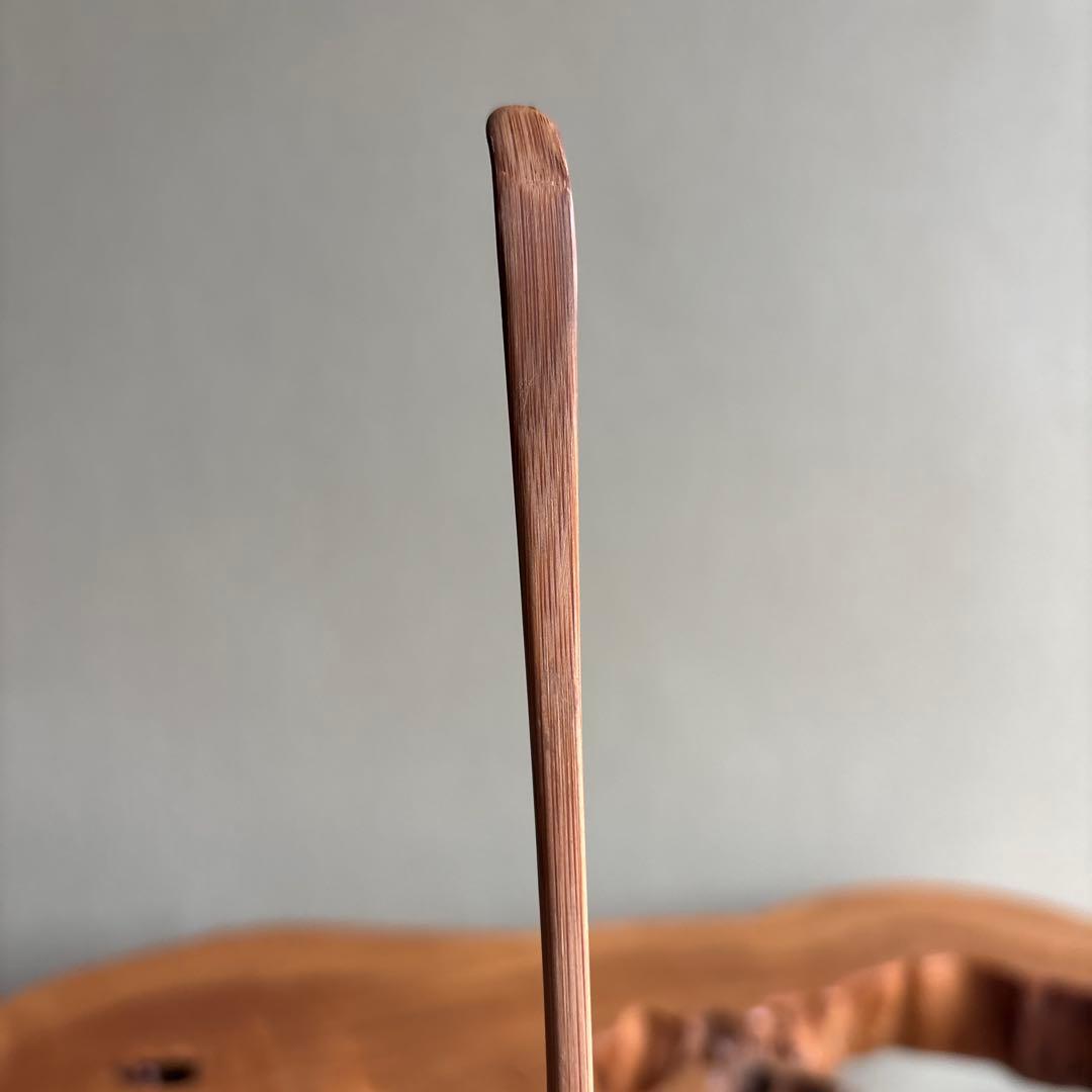 茶杓 銘「二人静」 黄梅院 小林太玄 大徳寺黄梅院茶席古材造 竹筒 木箱入り