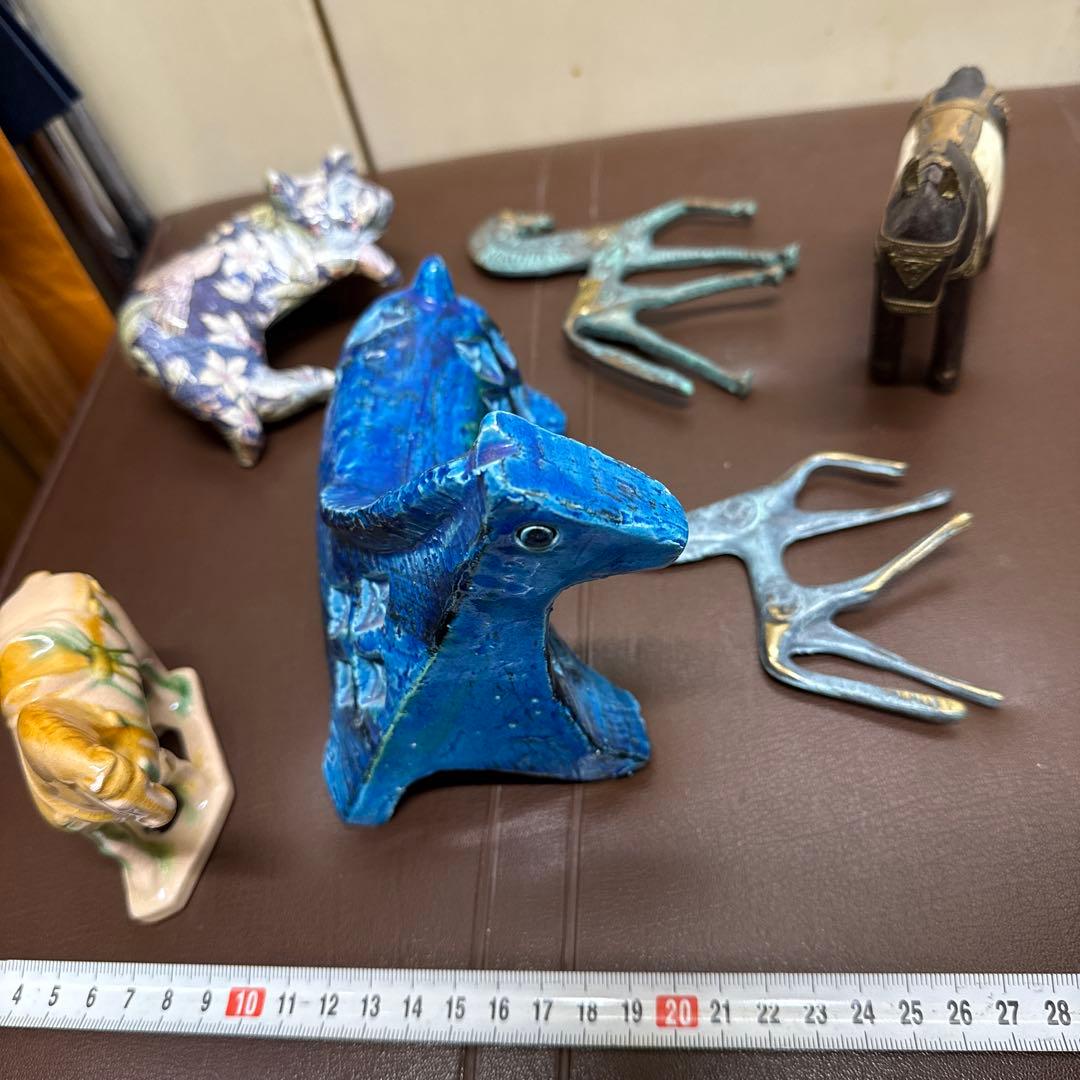 馬のオブジェ ヴィンテージ インテリア 木製　炻器　銅製　まとめ売り