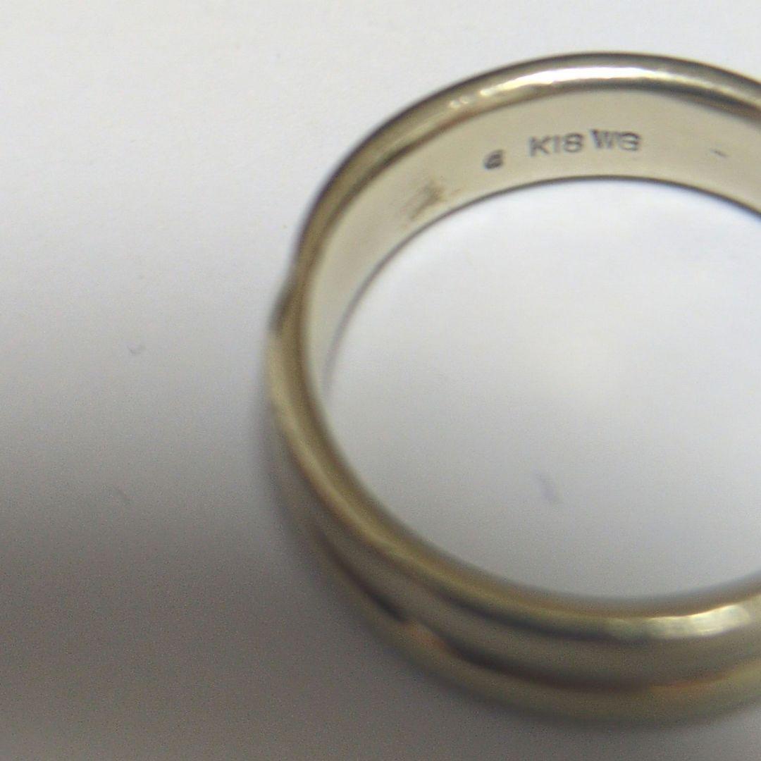 恆*洋様 ＷＧk18リング 青色宝石付き