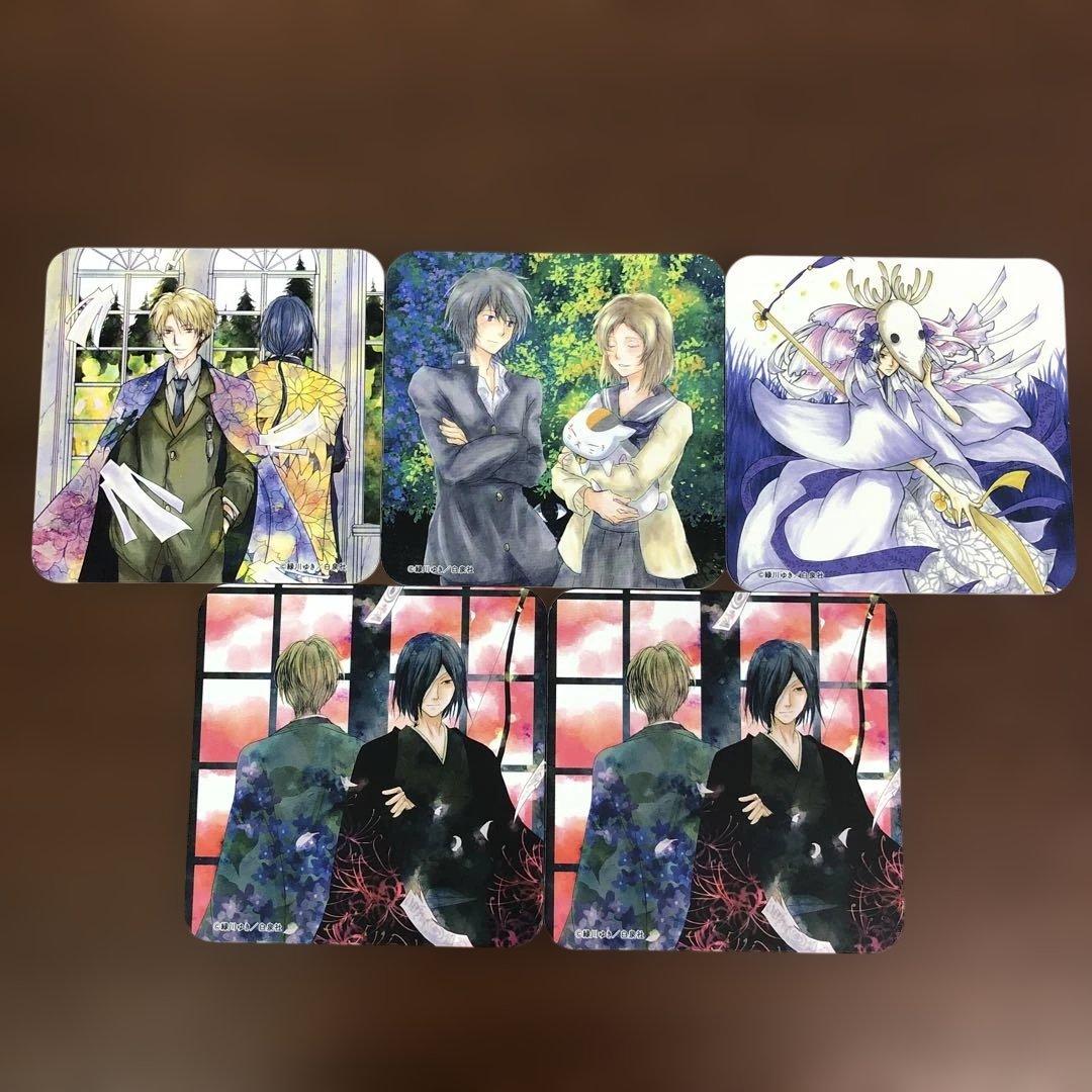 ❶夏目友人帳 原画展 20周年 コラボカフェ コースター 5枚セット