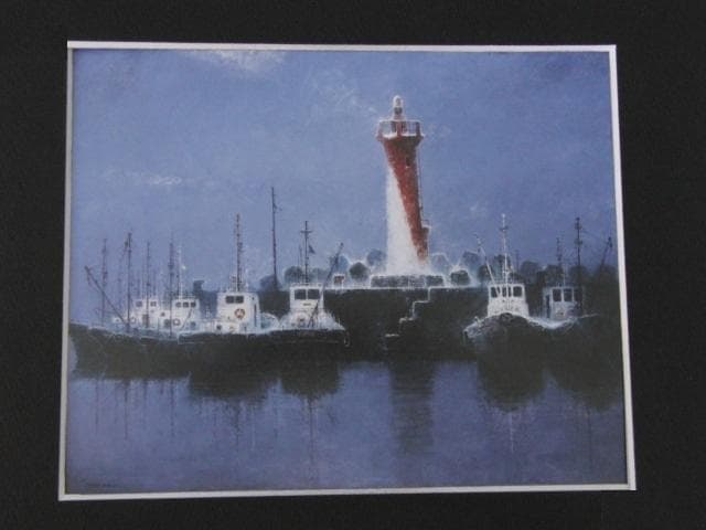 戸狩公久、【津軽】、希少な額装用画集より、新品額装付