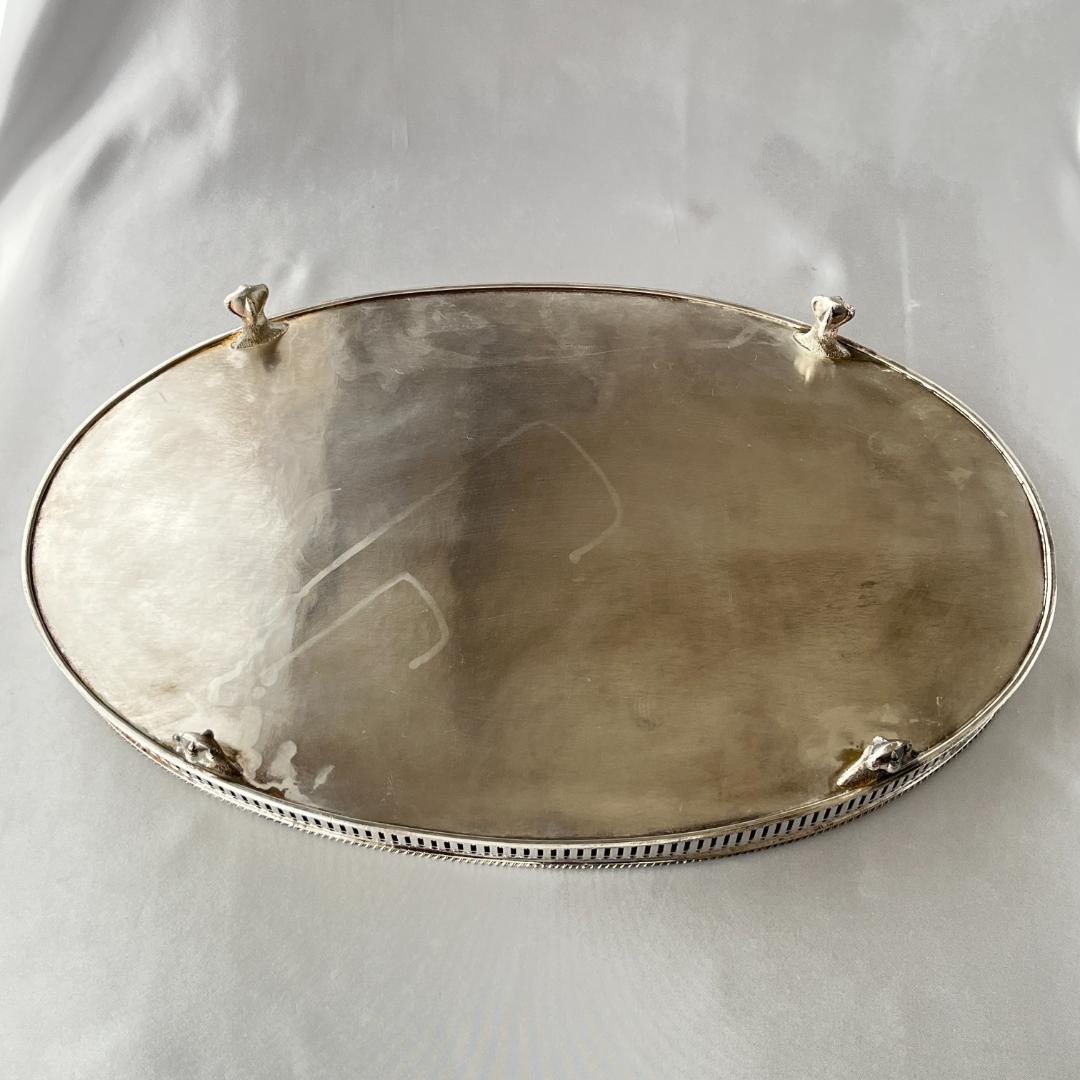 【英国】 ギャラリートレー オーバル型 40cm クロウフット