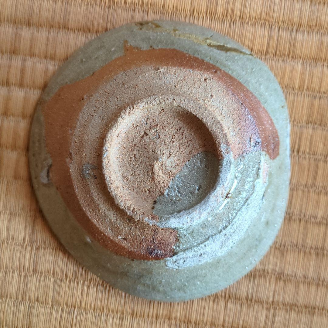 うさぎの絵柄 平茶碗 約12cm　絵唐津平茶碗　骨董品